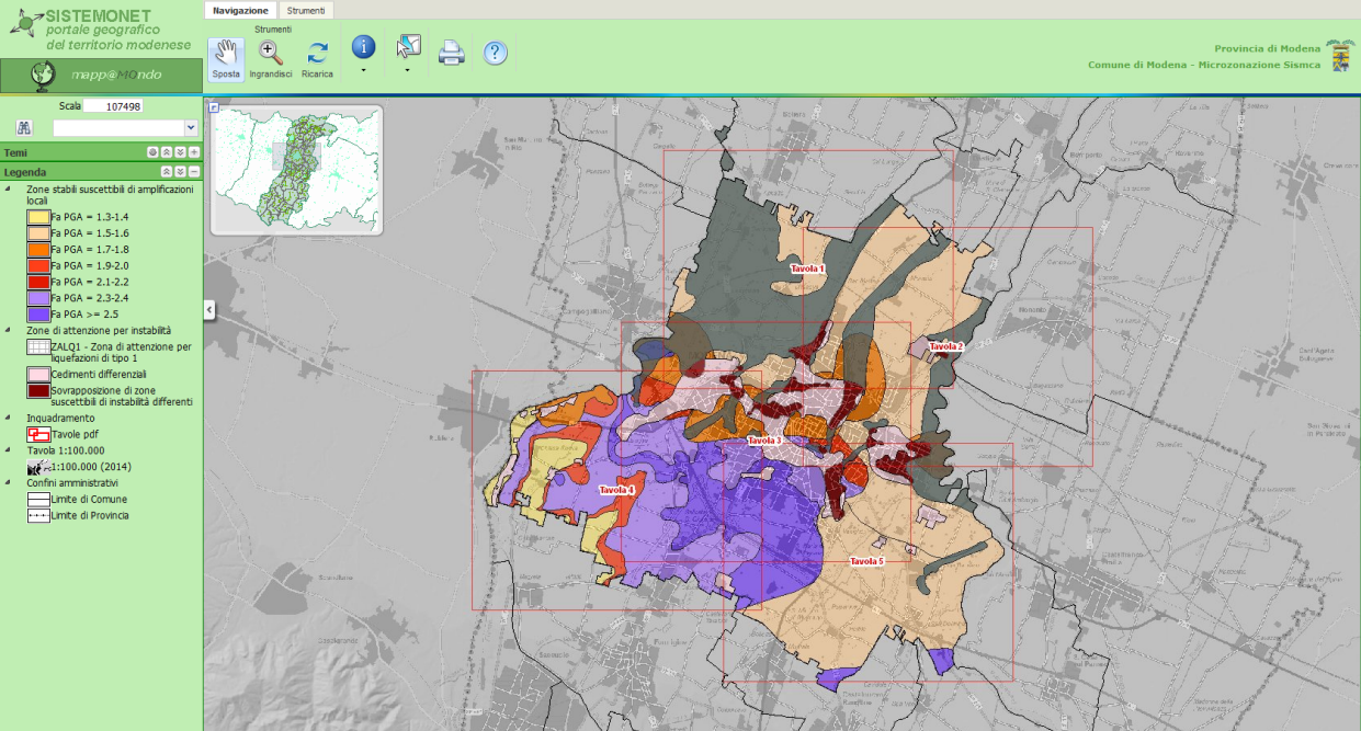Microzonazione Sismica del Comune di Modena